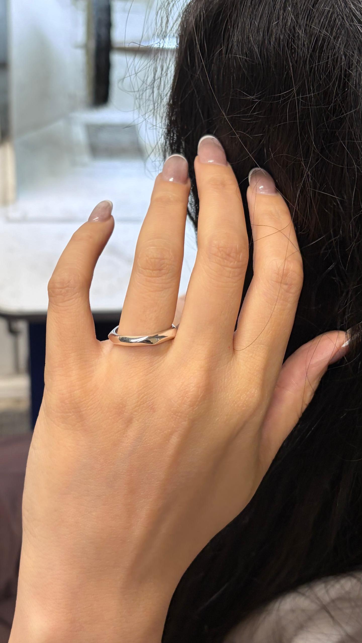 حلقه عشق جنس نقره قابل سفارش با متریال طلا و نقره  زنانه